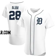 Maximillian Alba Men's Detroit Tigers White Authentic Home Jersey