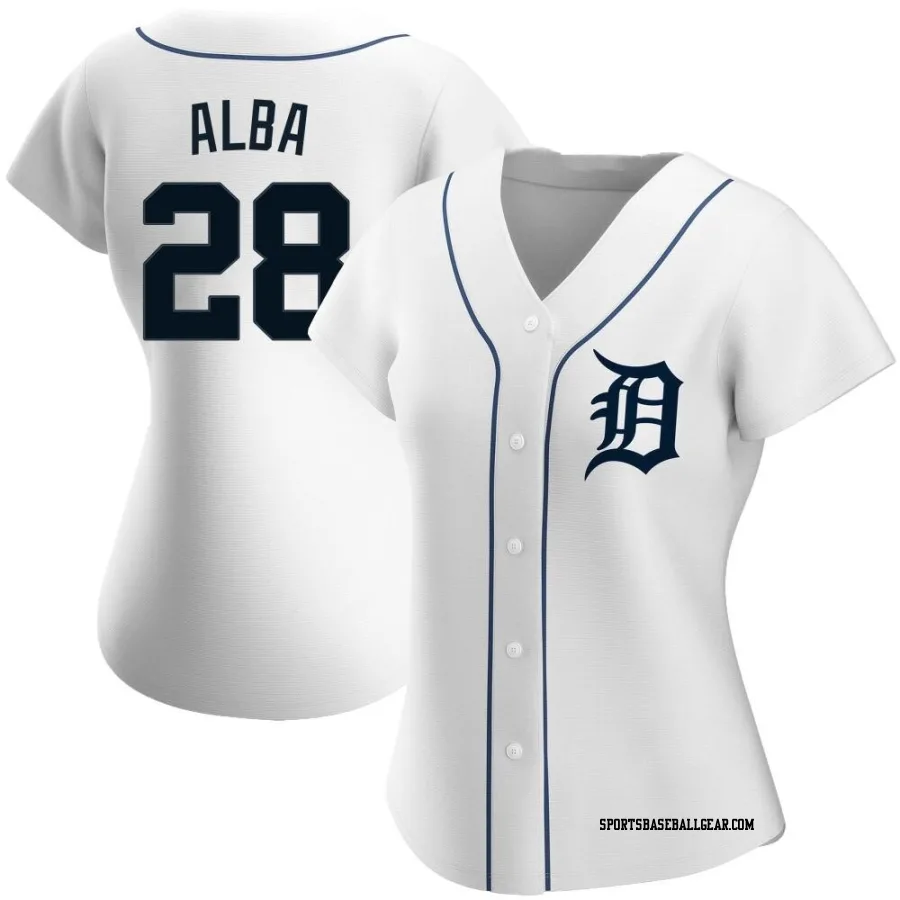 Maximillian Alba Women's Detroit Tigers White Authentic Home Jersey