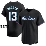 Maximo Acosta Men's Miami Marlins Black Limited Alternate Jersey