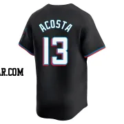 Maximo Acosta Men's Miami Marlins Black Limited Alternate Jersey