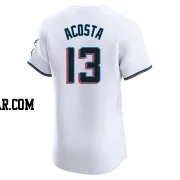 Maximo Acosta Men's Miami Marlins White Elite Home Jersey