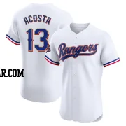 Maximo Acosta Men's Texas Rangers Gold Elite White 2024 Collection Jersey