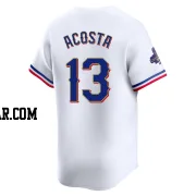 Maximo Acosta Men's Texas Rangers Gold Limited White 2024 Collection Jersey