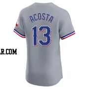 Maximo Acosta Men's Texas Rangers Gray Elite Road Jersey