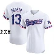 Maximo Acosta Men's Texas Rangers White Elite Home Jersey