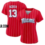 Maximo Acosta Women's Miami Marlins Red Authentic 2021 City Connect Jersey