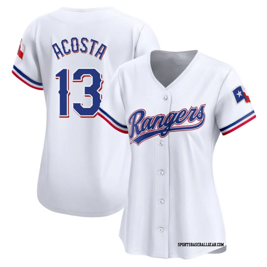 Maximo Acosta Women's Texas Rangers White Limited Home Jersey