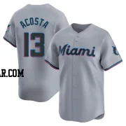 Maximo Acosta Youth Miami Marlins Gray Limited Road Jersey