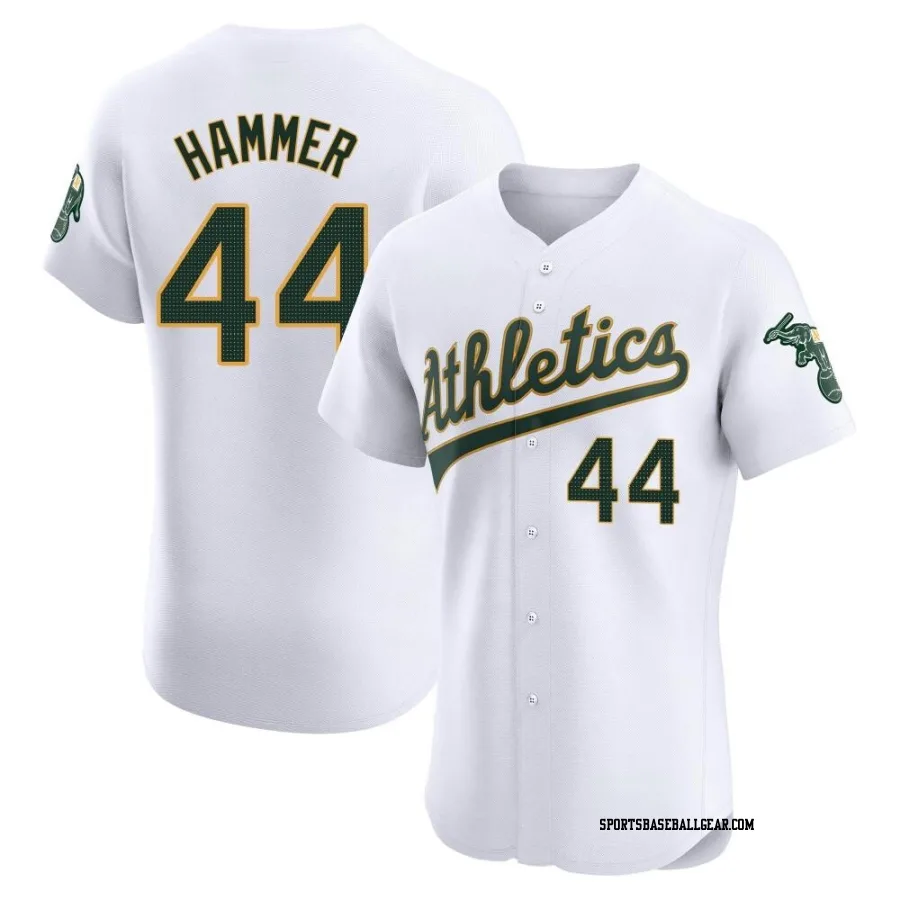 Mc Hammer Men's Oakland Athletics White Elite Home Jersey