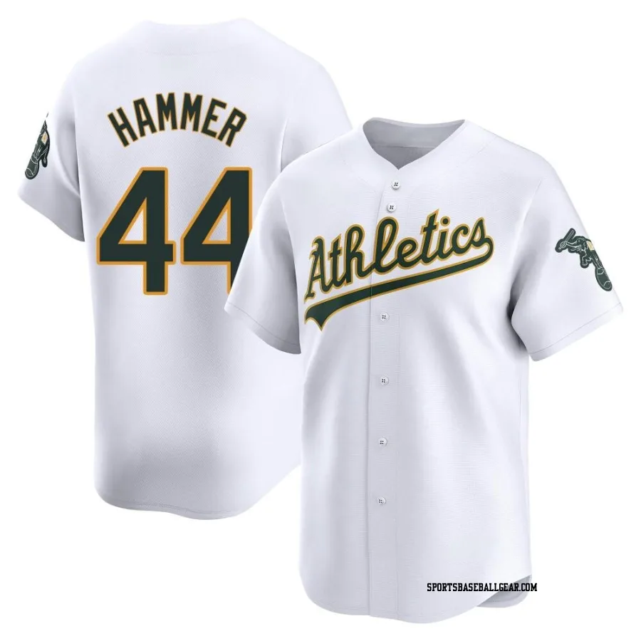 Mc Hammer Men's Oakland Athletics White Limited Home Jersey