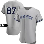 McKinley Moore Men's New York Yankees Gray Authentic Road Jersey