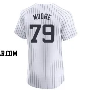 McKinley Moore Men's New York Yankees White Elite Home Jersey