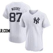 McKinley Moore Men's New York Yankees White Elite Home Jersey