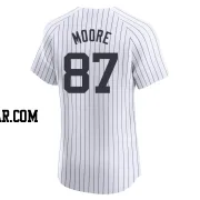 McKinley Moore Men's New York Yankees White Elite Home Jersey