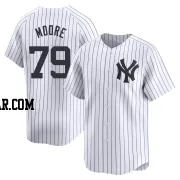 McKinley Moore Men's New York Yankees White Limited Yankee Home Jersey