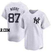 McKinley Moore Men's New York Yankees White Limited Yankee Home Jersey