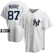 McKinley Moore Men's New York Yankees White Replica Home Jersey