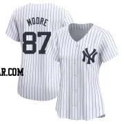 McKinley Moore Women's New York Yankees White Limited Yankee Home Jersey