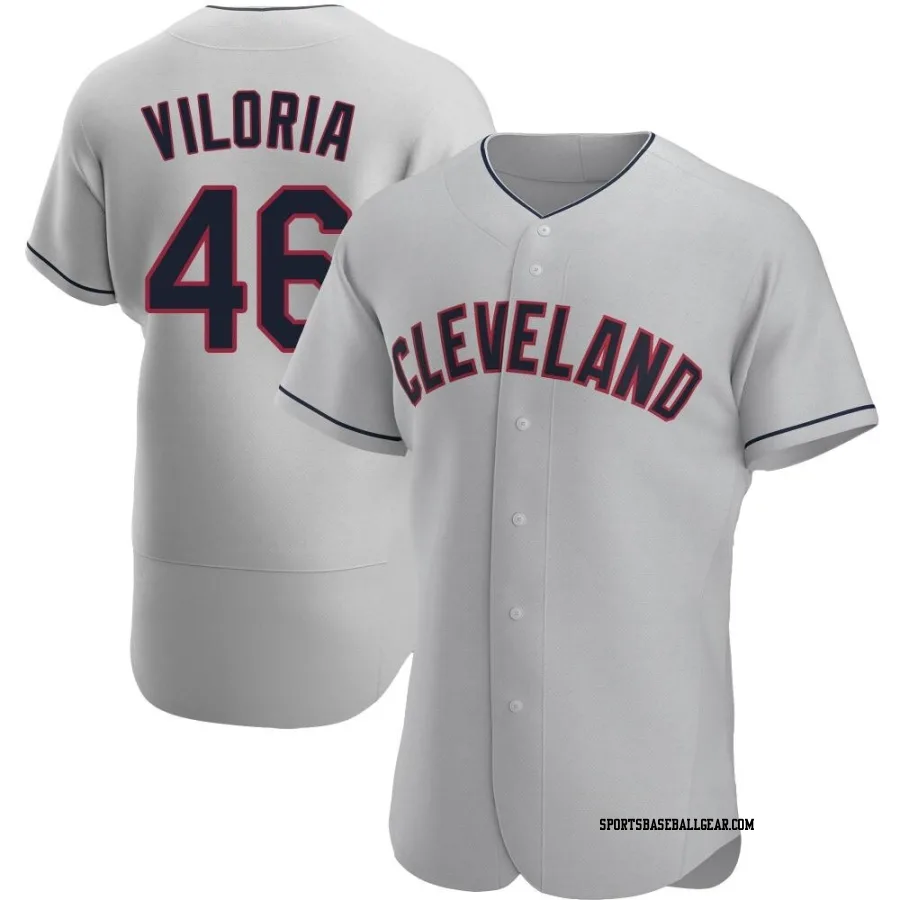 Meibrys Viloria Men's Cleveland Guardians Gray Authentic Road Jersey