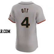 Mel Ott Men's San Francisco Giants Gray Elite Road Jersey