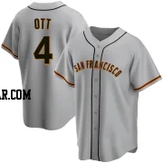 Mel Ott Men's San Francisco Giants Gray Replica Road Jersey