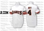 Mel Ott Men's San Francisco Giants White Authentic Throwback Jersey