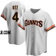 Mel Ott Men's San Francisco Giants White Replica Home Cooperstown Collection Jersey