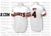 Mel Ott Men's San Francisco Giants White Replica Throwback Jersey