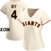 Mel Ott Women's San Francisco Giants Cream Authentic Home Jersey