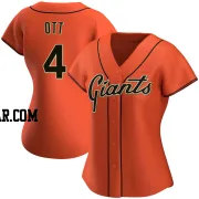 Mel Ott Women's San Francisco Giants Orange Authentic Alternate Jersey