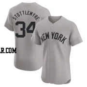 Mel Stottlemyre Men's New York Yankees Gray Elite Road Jersey