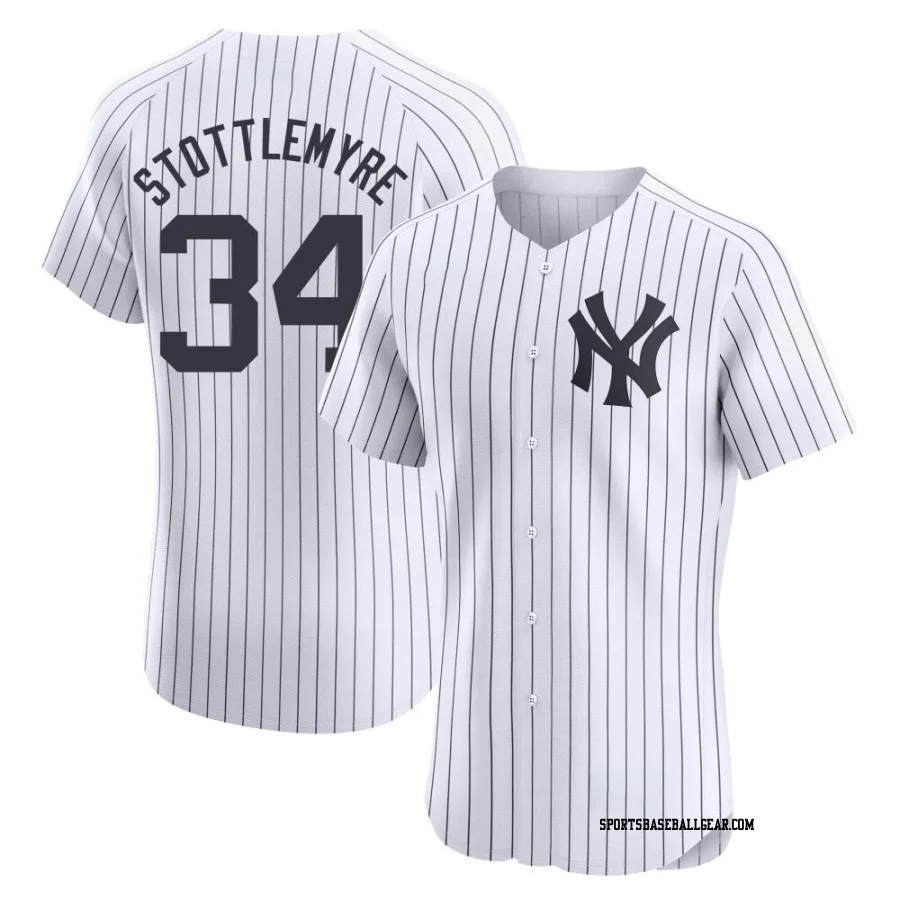 Mel Stottlemyre Men's New York Yankees White Elite Home Jersey