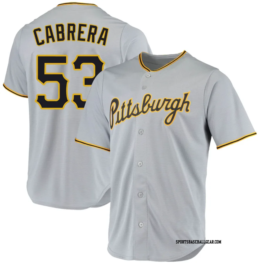 Melky Cabrera Men's Pittsburgh Pirates Gray Replica Road Jersey