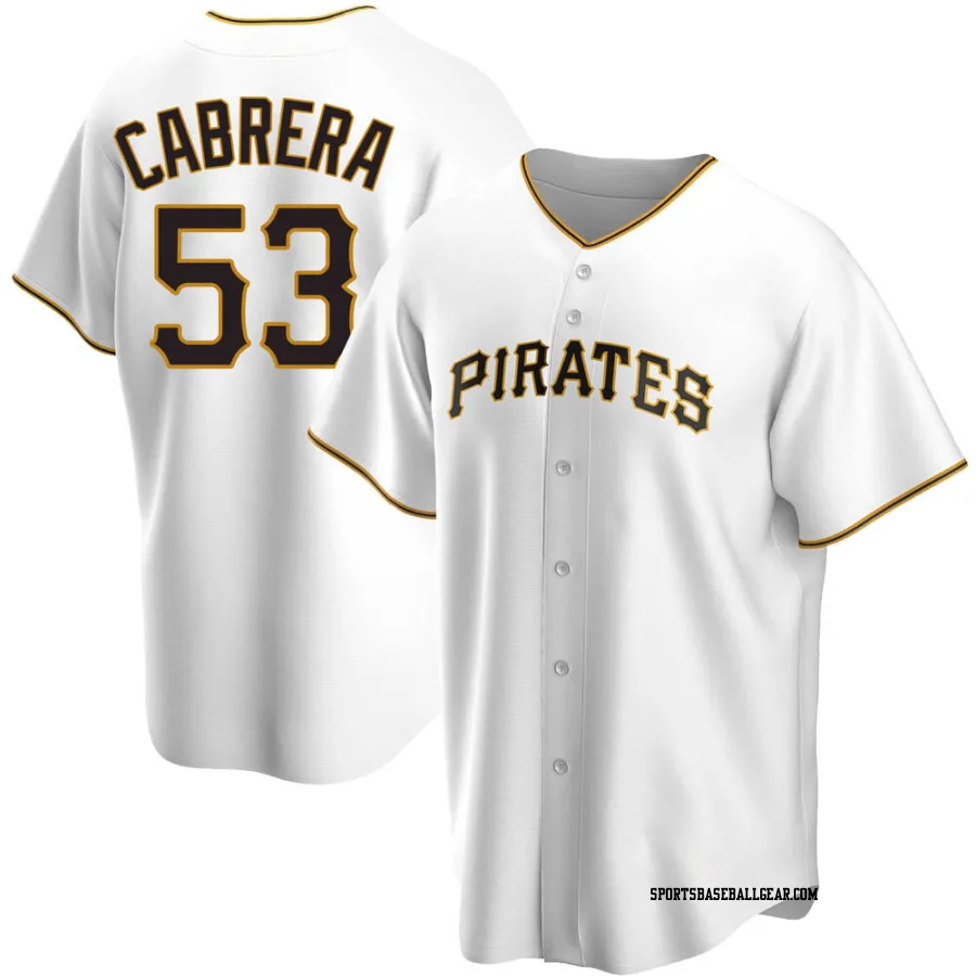 Melky Cabrera Men's Pittsburgh Pirates White Replica Home Jersey