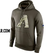 Men's Arizona Diamondbacks Olive Salute to Service KO Performance Hoodie