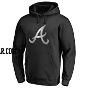 Men's Atlanta Braves Black Platinum Collection Pullover Hoodie -