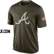 Men's Atlanta Braves Olive Dri-Fit Salute To Service KO Performance T-Shirt