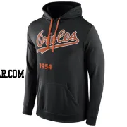 Men's Baltimore Orioles Black Cooperstown Performance Pullover Hoodie -