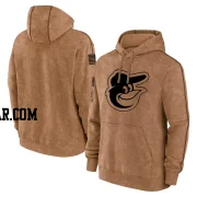 Men's Baltimore Orioles Brown 2023 Salute to Service Club Pullover Hoodie