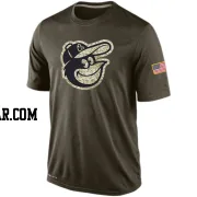 Men's Baltimore Orioles Olive Dri-Fit Salute To Service KO Performance T-Shirt