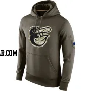 Men's Baltimore Orioles Olive Salute to Service KO Performance Hoodie