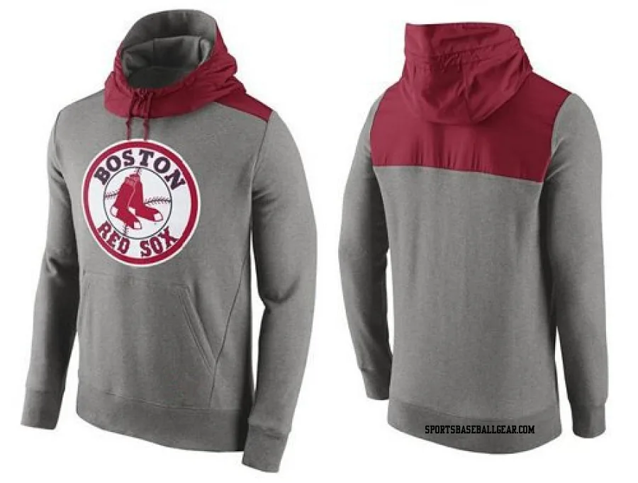 Men's Boston Red Sox Gray Cooperstown Collection Hybrid Pullover Hoodie