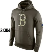 Men's Boston Red Sox Olive Salute to Service KO Performance Hoodie