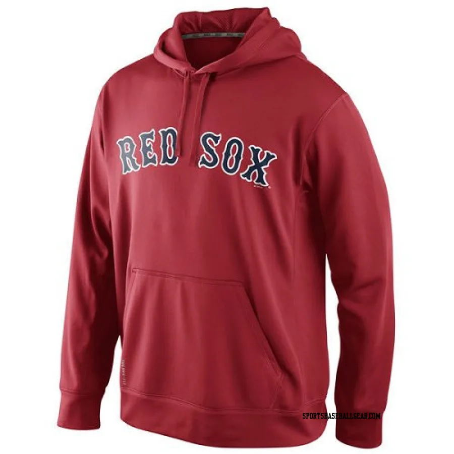 Men's Boston Red Sox Red KO Wordmark Perfomance Hoodie -