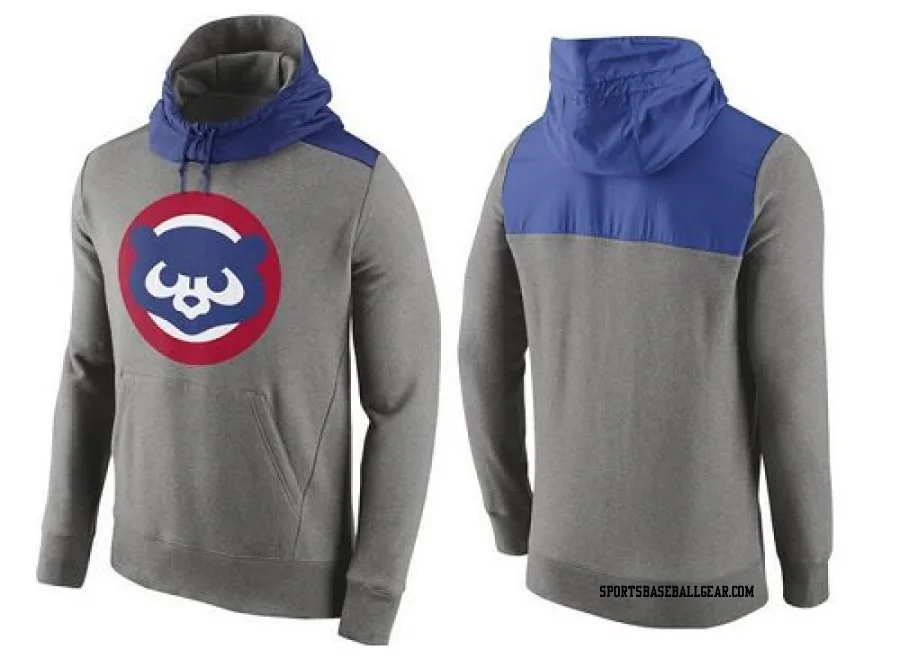 Men's Chicago Cubs Gray Cooperstown Collection Hybrid Pullover Hoodie