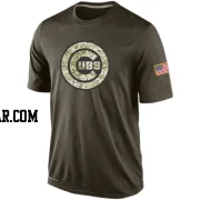 Men's Chicago Cubs Olive Dri-Fit Salute To Service KO Performance T-Shirt