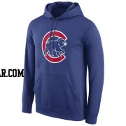 Men's Chicago Cubs Royal Logo Performance Pullover Hoodie -