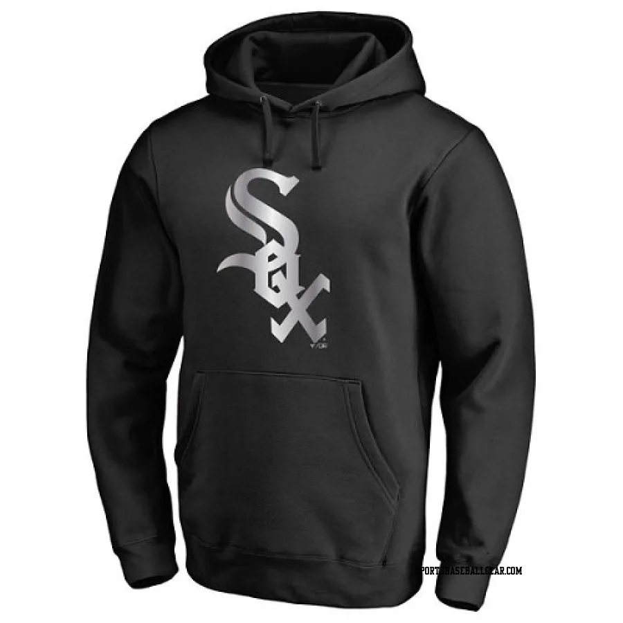 Men's Chicago White Sox Black Platinum Collection Pullover Hoodie -