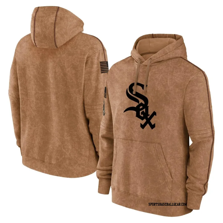 Men's Chicago White Sox Brown 2023 Salute to Service Club Pullover Hoodie