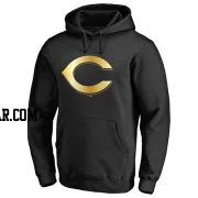 Men's Cincinnati Reds Gold Collection Pullover Hoodie - Black